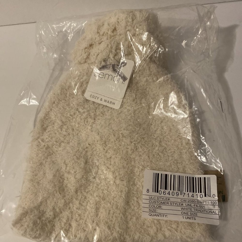 Lemon Women's Snow Drift Beanie One Size White Traditional M~SO SOFT~